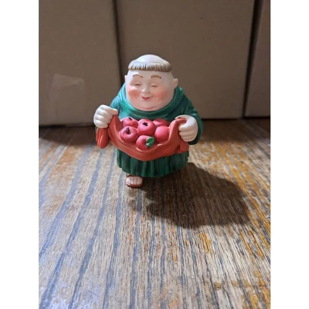 Vintage Dept 56 Merry Makers Retired Christmas Ceramic Figurine Godfrey Gatherer